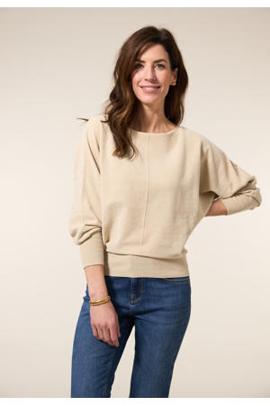 pullover zand fijn gebreid