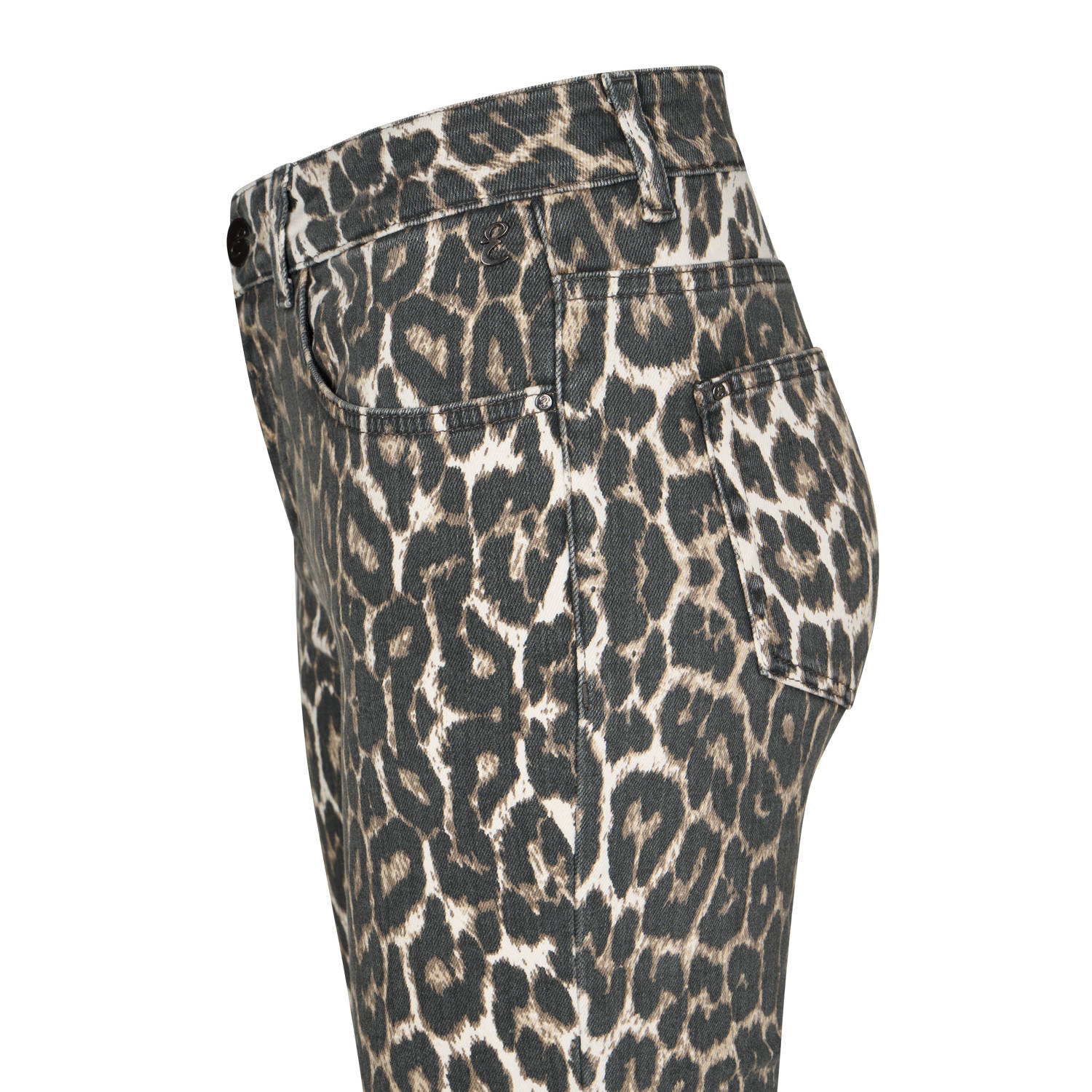 Miss Etam regular waist straight leg jeans panterprint