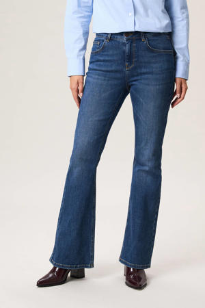 flared jeans medium blue denim