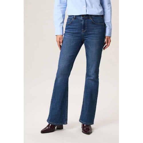 Miss Etam flared jeans medium blue denim afbeelding