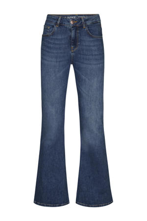 flared jeans medium blue denim