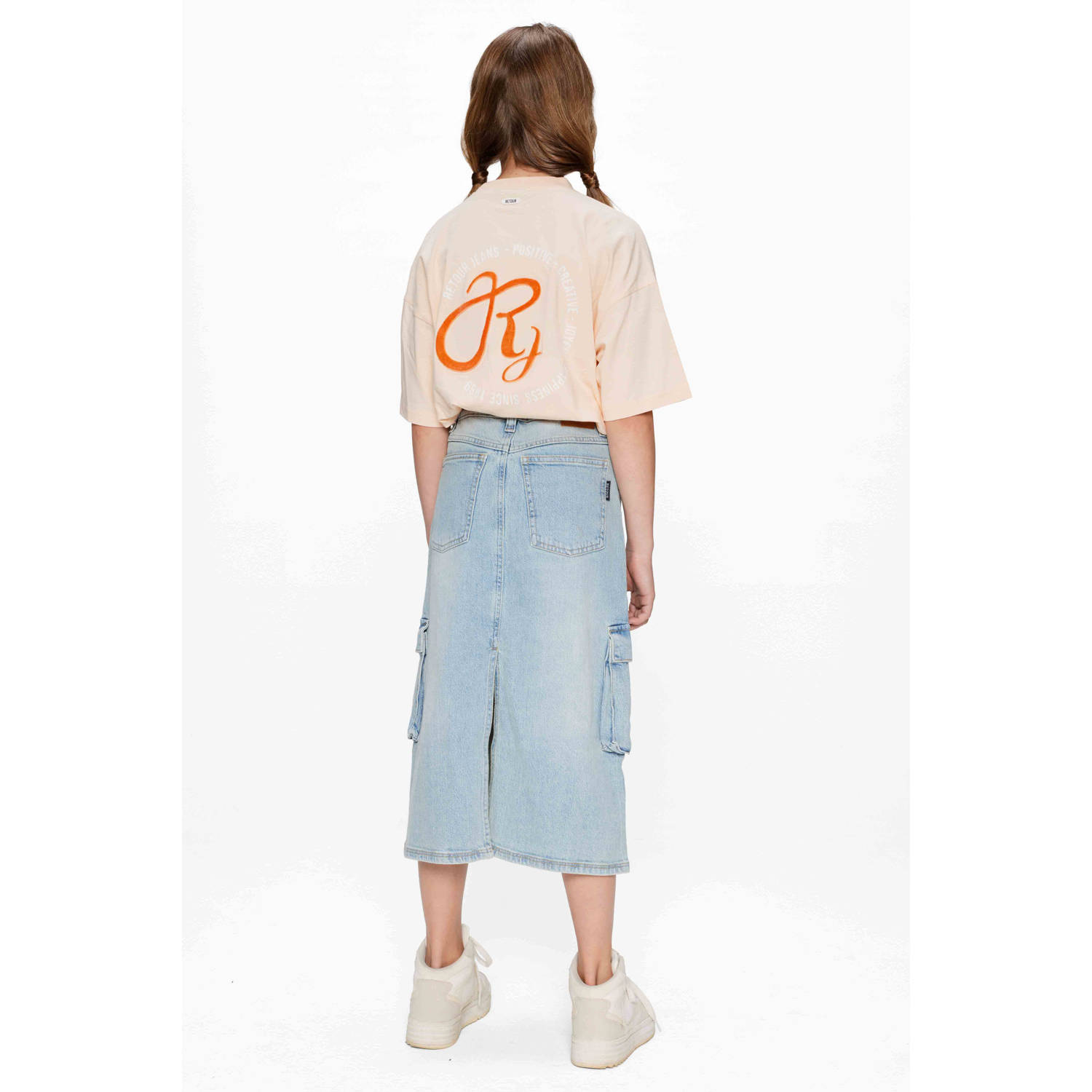 Retour Jeans denim spijkerrok light blue denim
