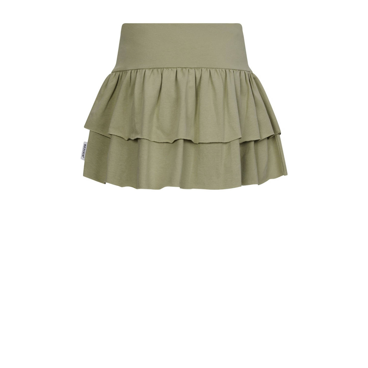Retour Jeans midi rok strokenrok groen
