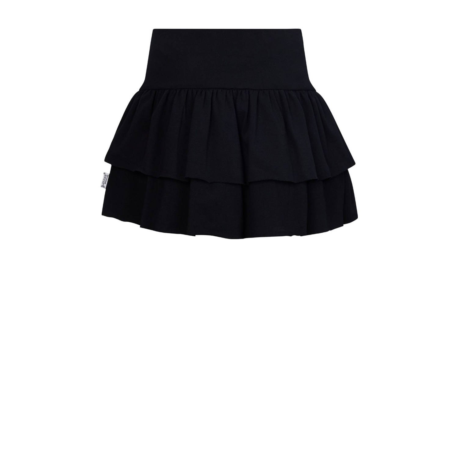 Retour Jeans midi rok strokenrok zwart