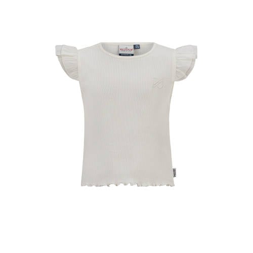 Retour Jeans T-shirt wit rib gebreid afbeelding