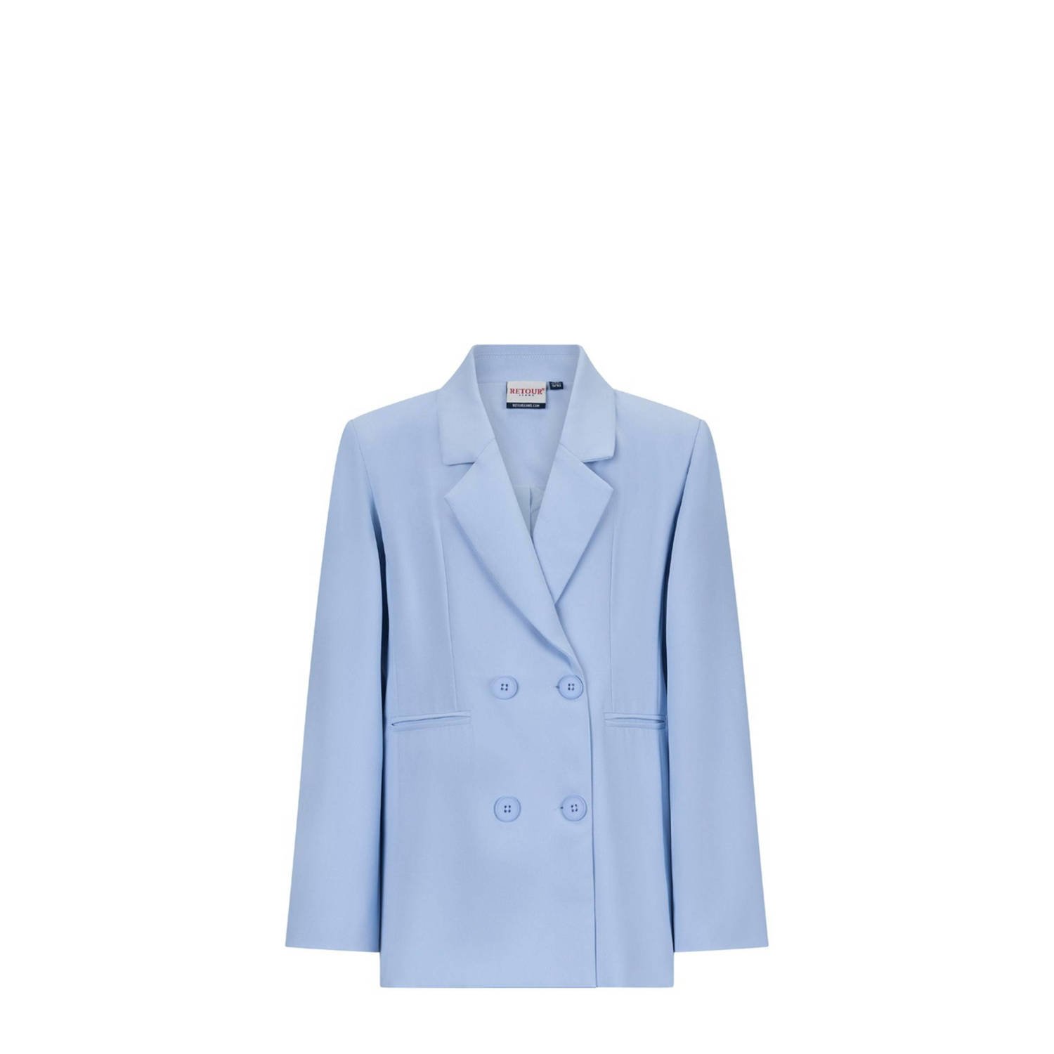 Retour Jeans regular fit blazer lichtblauw