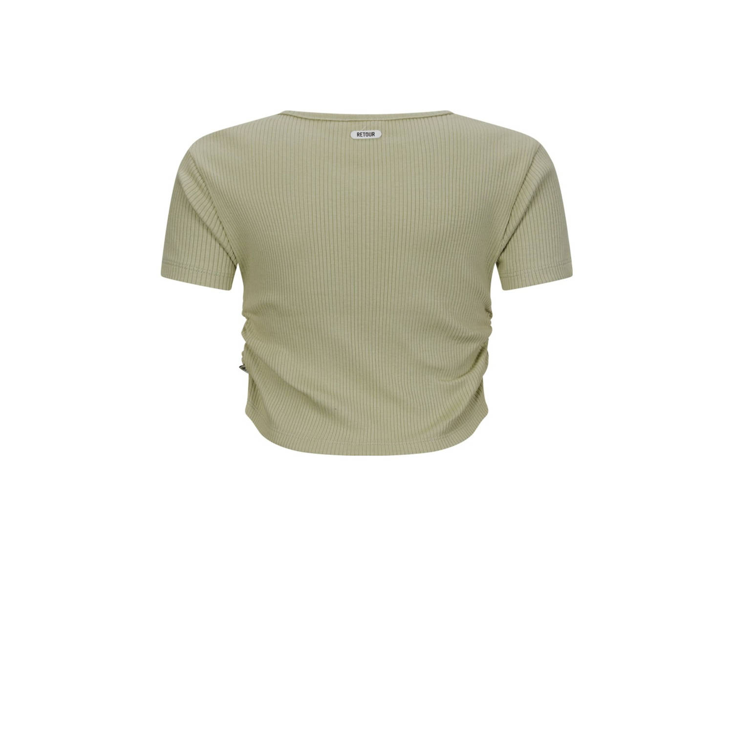 Retour Jeans T-shirt groen rib gebreid