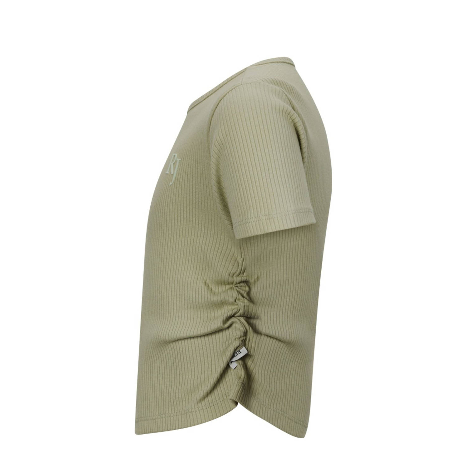 Retour Jeans T-shirt groen rib gebreid