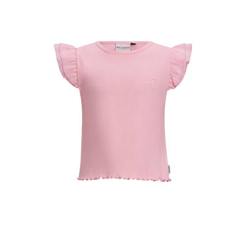 Retour Jeans T-shirt lichtroze rib gebreid afbeelding