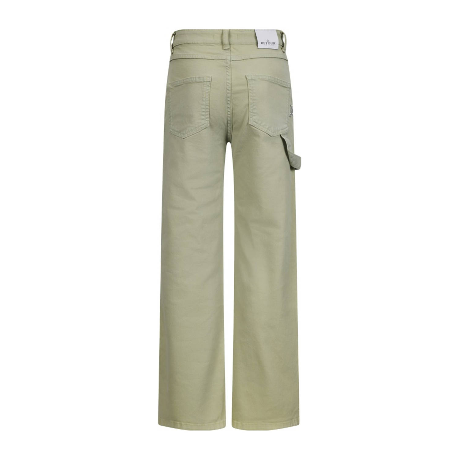 Retour Jeans loose casual broek groen