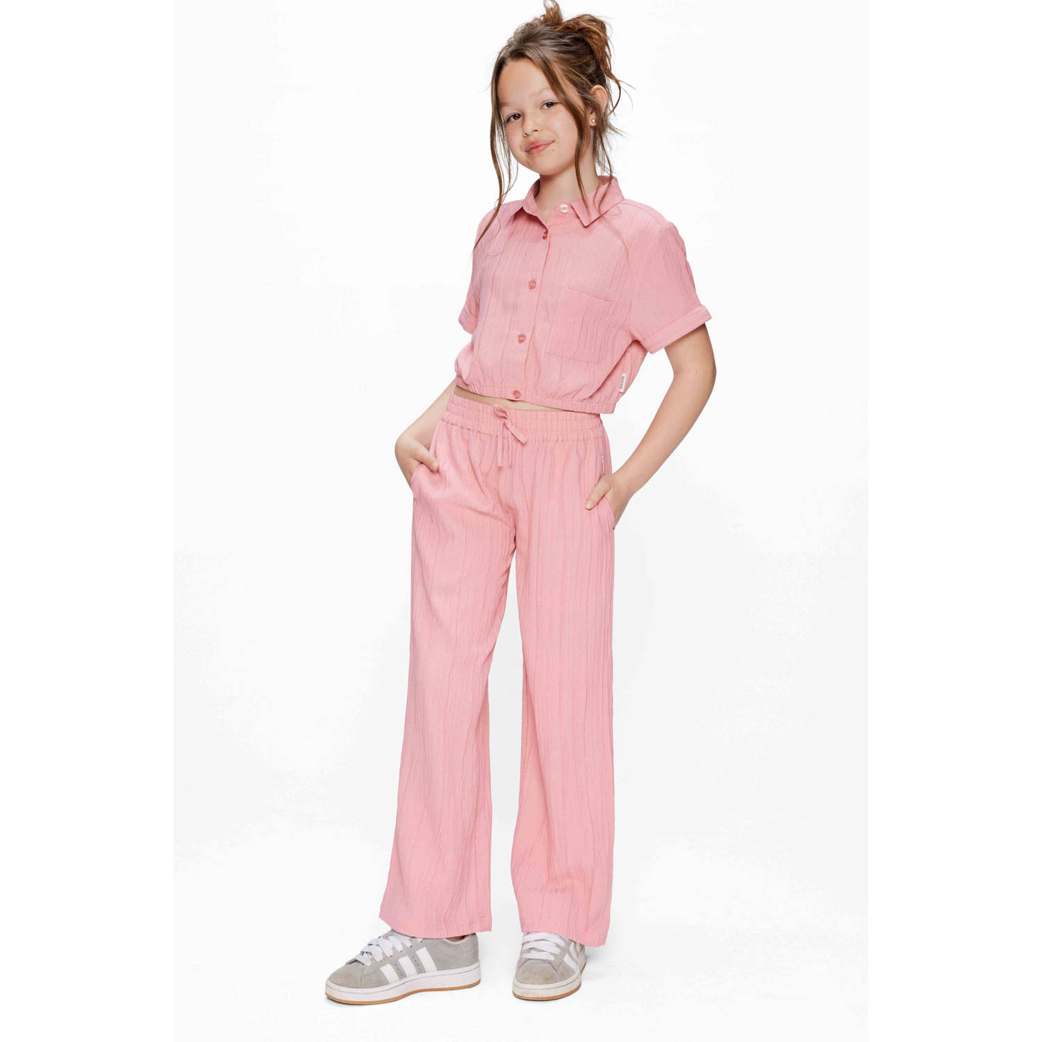 Retour Jeans loose casual broek roze
