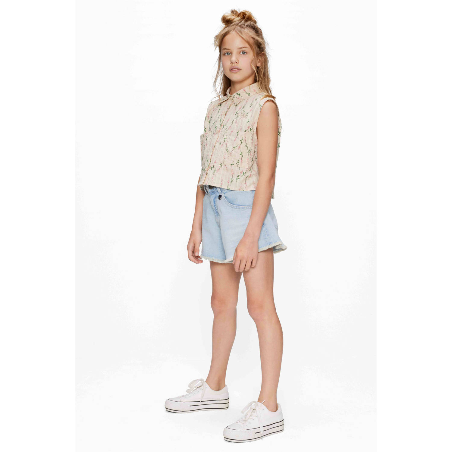 Retour Jeans denim loose short light blue denim