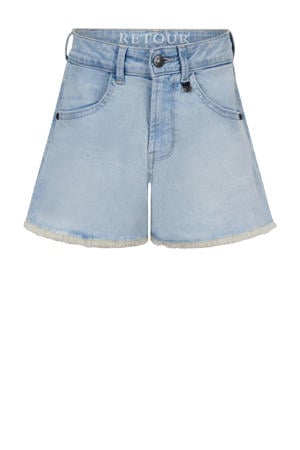 denim loose short light blue denim