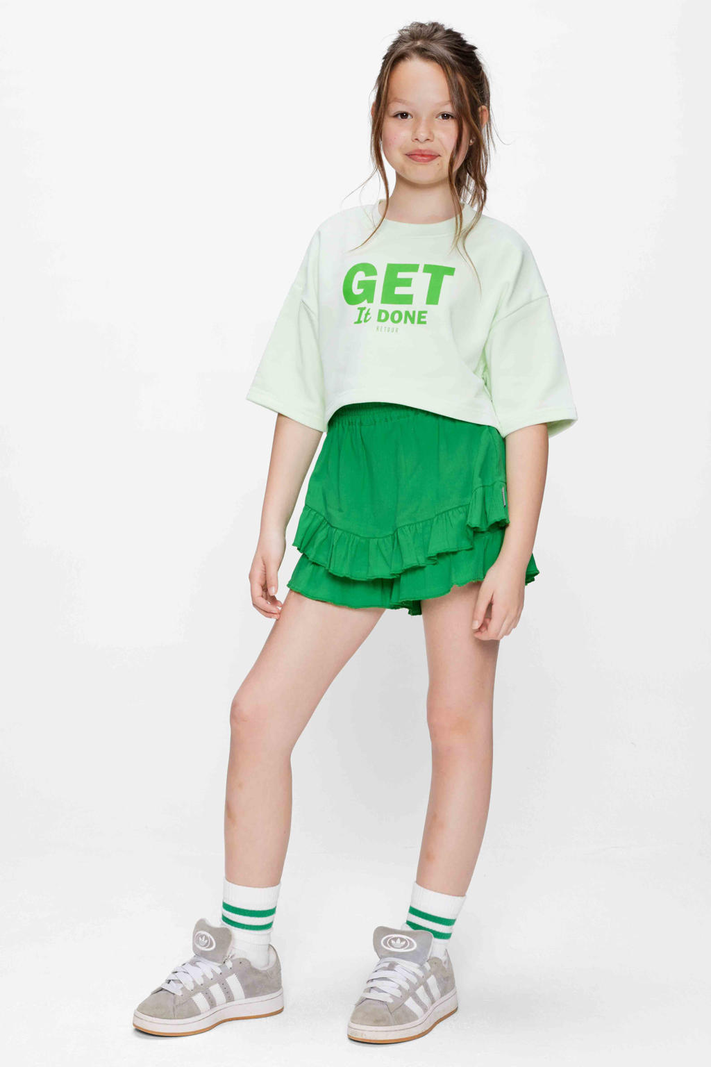 Groene meisjes Retour Jeans skort gemaakt van katoen