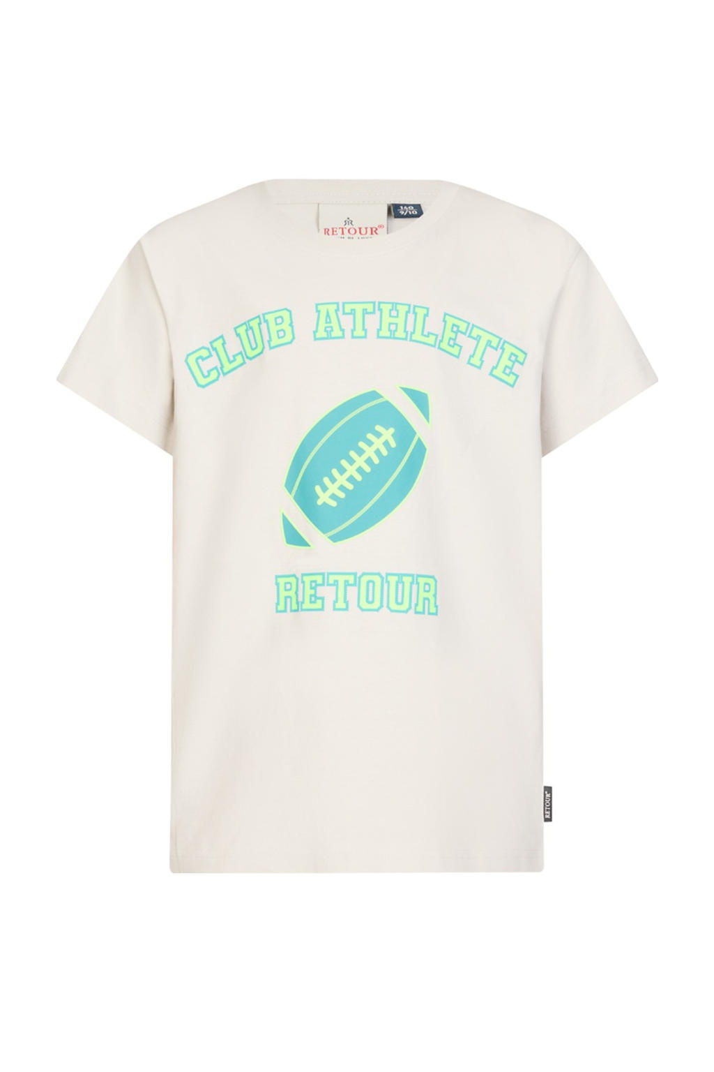 Witte jongens Retour Jeans T-shirt van katoen met printopdruk, korte mouwen en ronde hals