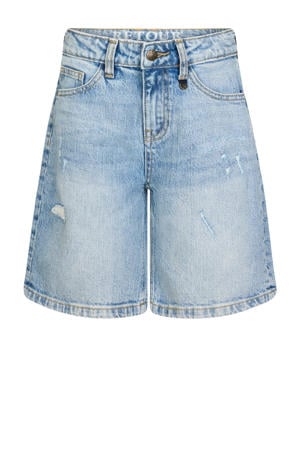 denim loose short medium blue denim