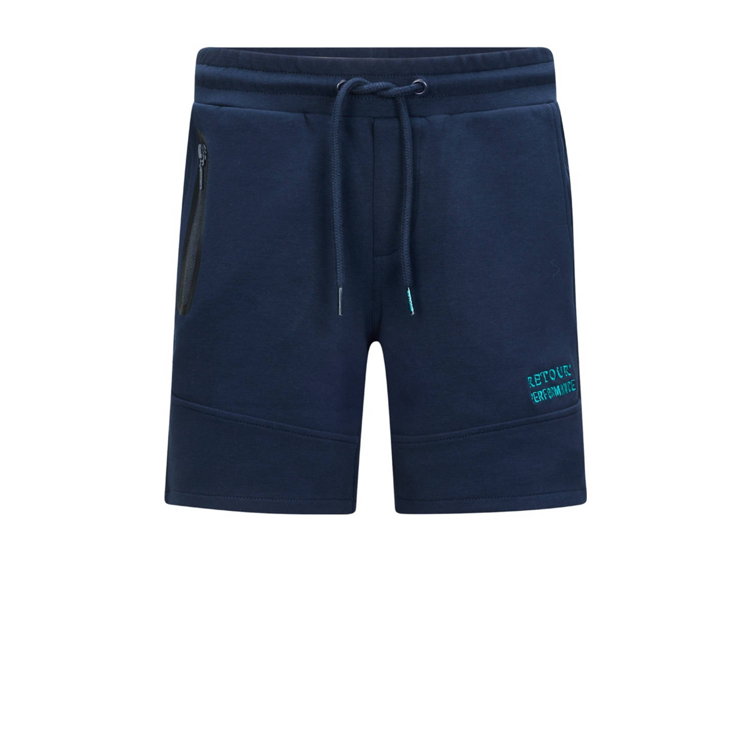 Retour Jeans Retour Performance regular sweatshort donkerblauw