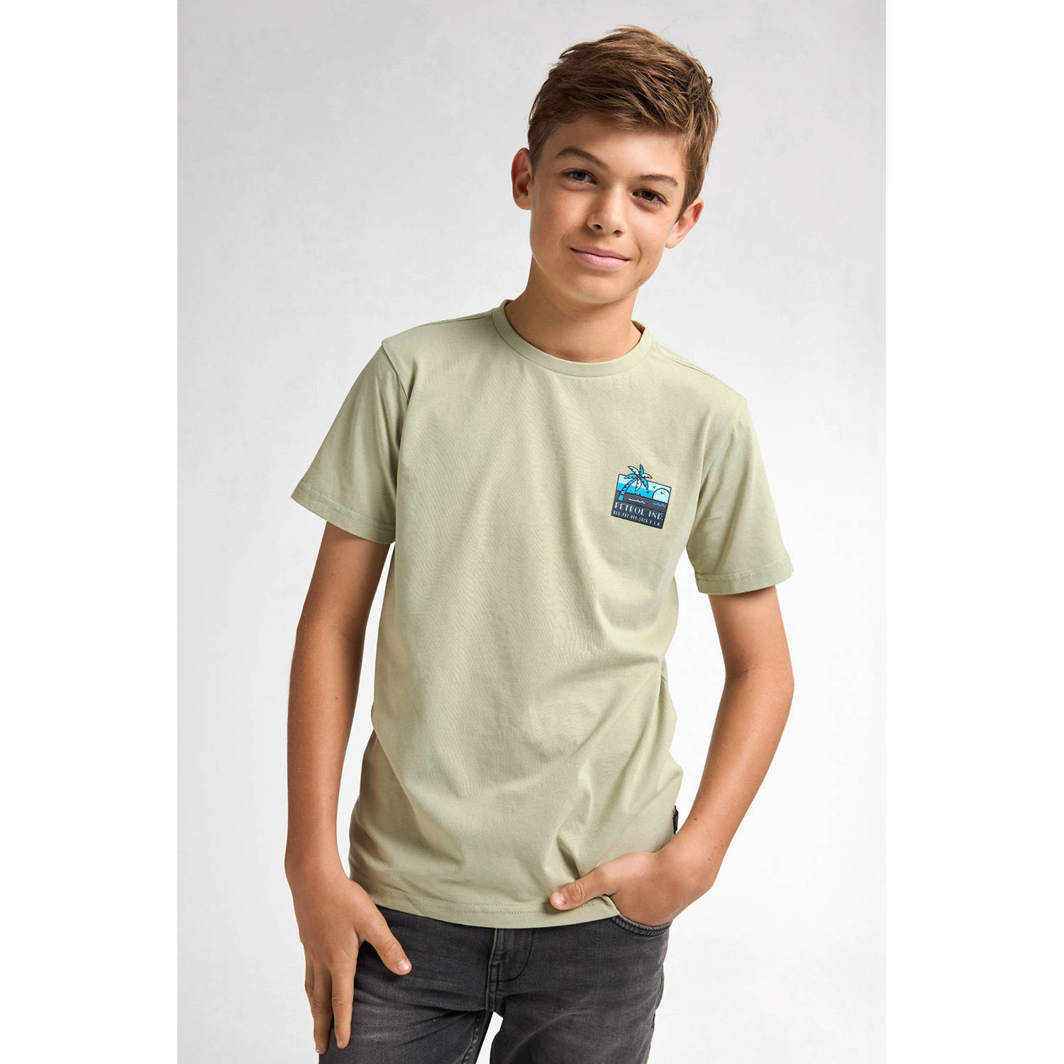 Petrol Industries T-shirt lichtgroen