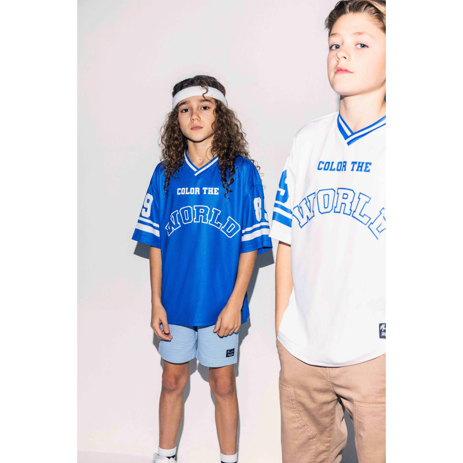 Retour Jeans X Memphis casual short lichtblauw