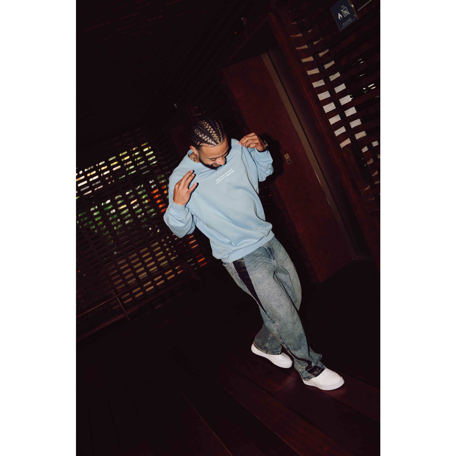 Retour Jeans X Memphis sweater lichtblauw
