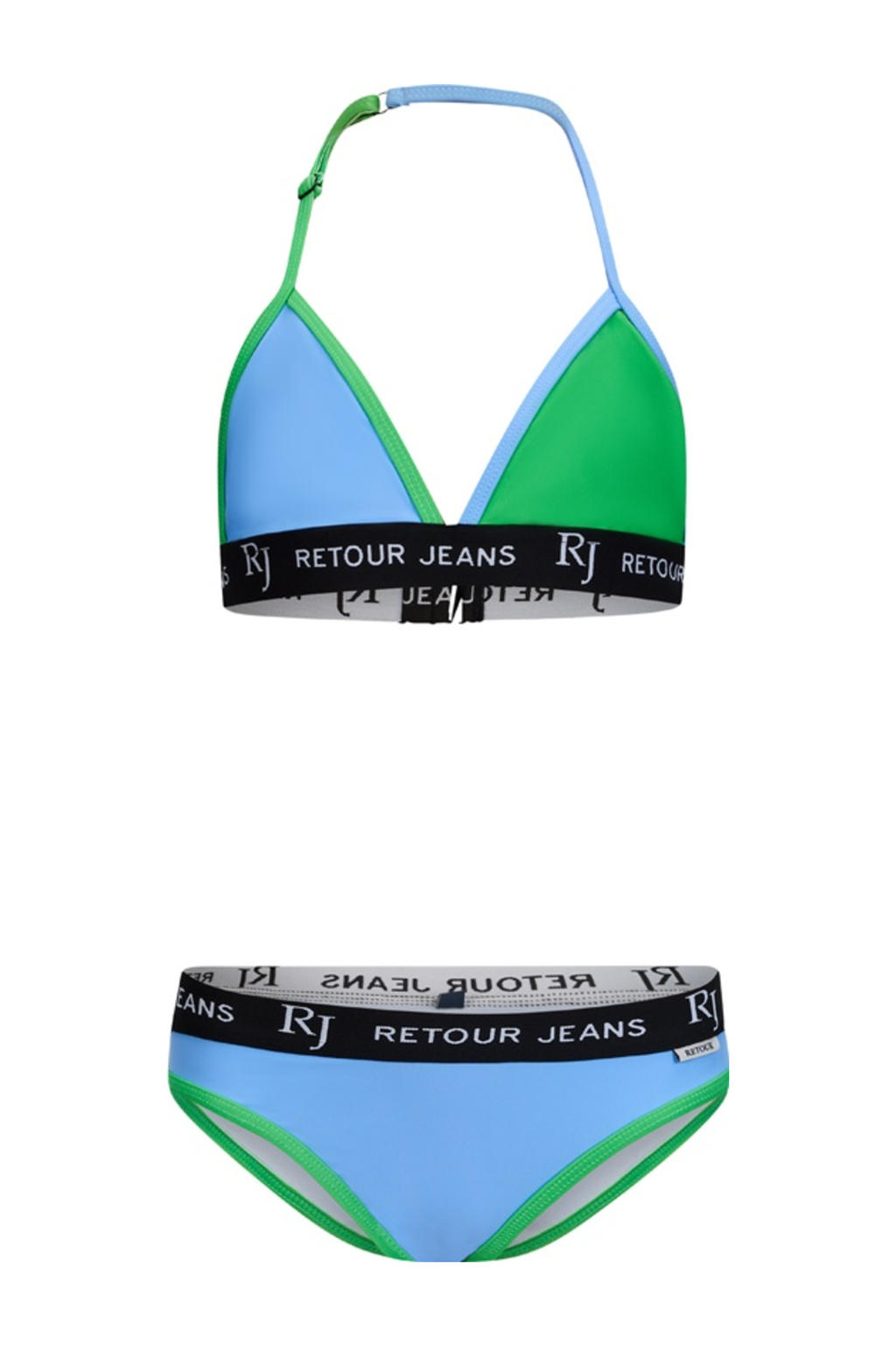 Retour Jeans triangel bikini hemelsblauw/groen