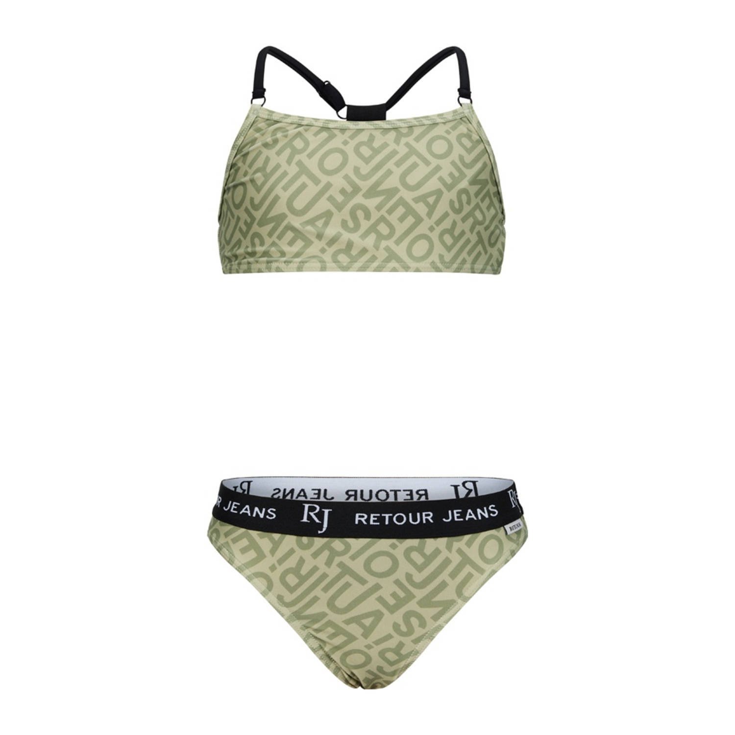 Retour Jeans crop bikini lichtgroen zwart