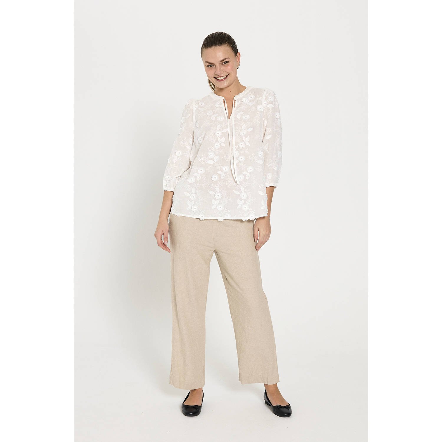 FREE QUENT Regular fit blouse met structuurmotief model 'Darana'