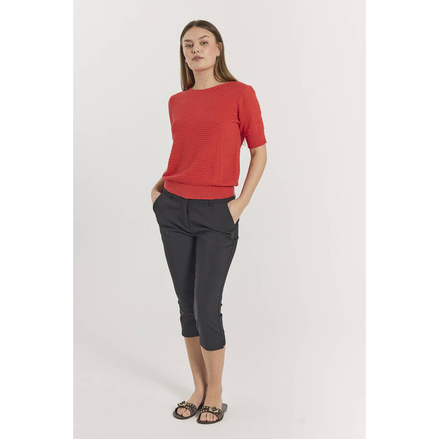 FREE QUENT Gebreide pullover met 1 2-mouwen model 'Dodo'