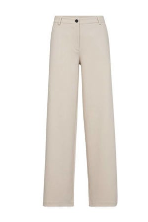 regular waist pantalon crème