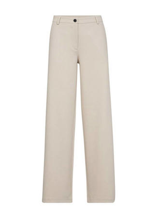 regular waist pantalon crème
