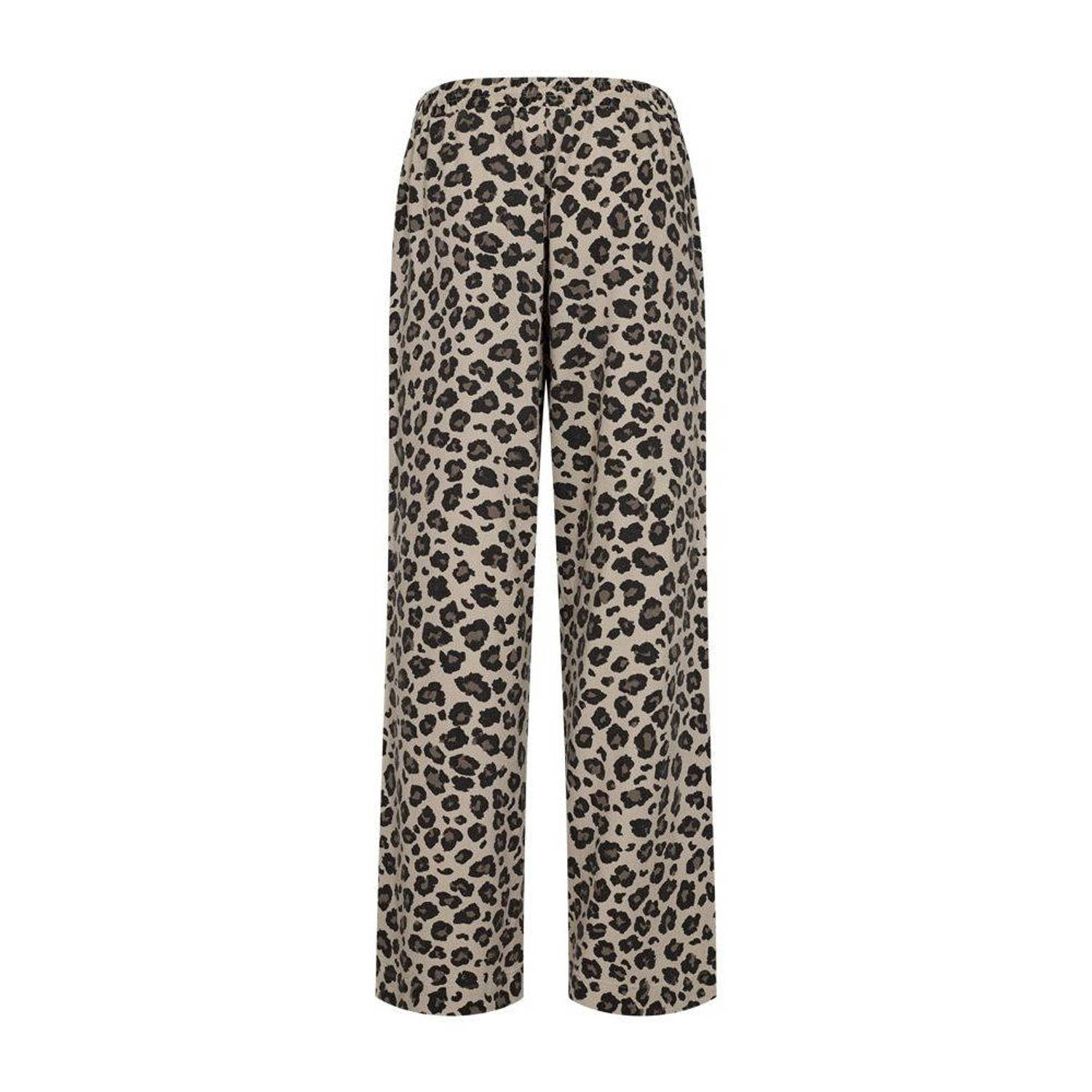 FREEQUENT high waist palazzo broek donkerbruin
