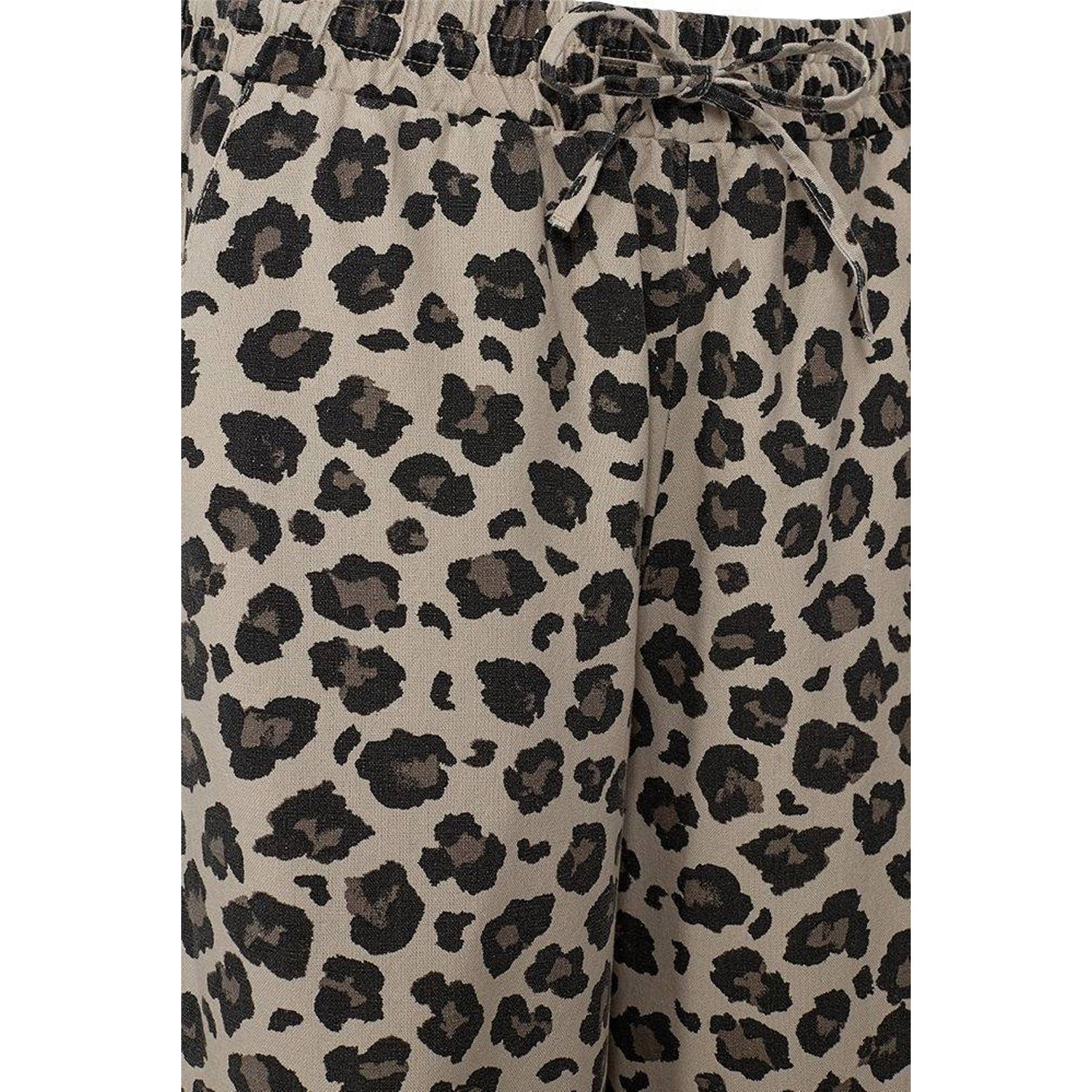 FREEQUENT high waist palazzo broek donkerbruin