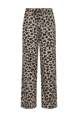 high waist palazzo broek donkerbruin