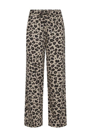 high waist palazzo broek donkerbruin