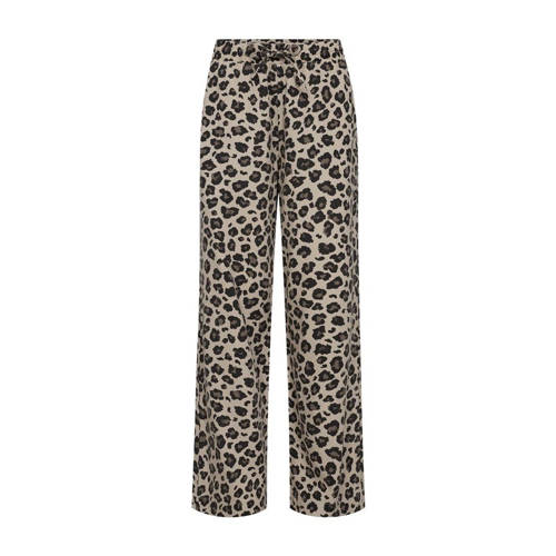 FREEQUENT high waist palazzo broek donkerbruin afbeelding