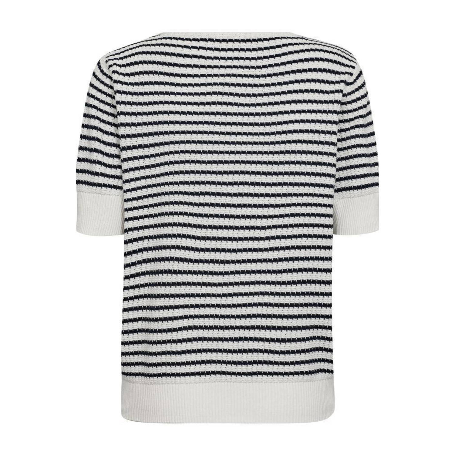 FREEQUENT top donkerblauw fijn gebreid