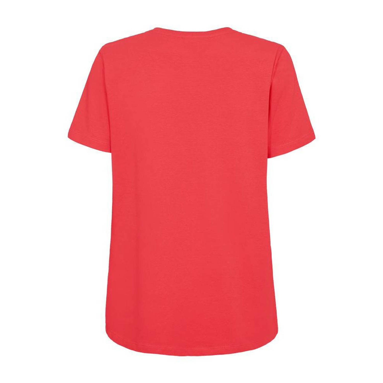 FREEQUENT T-shirt koraalrood