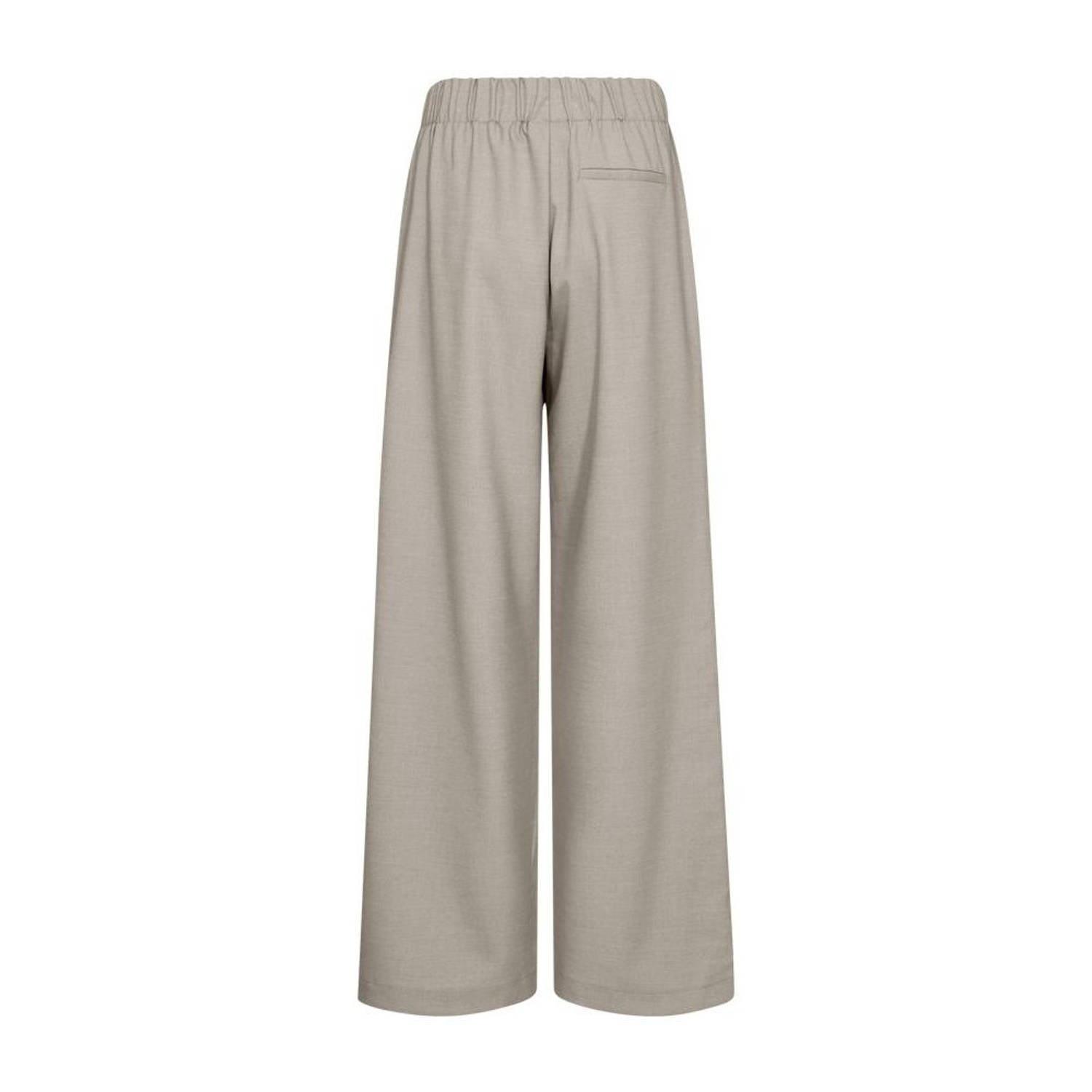 FREEQUENT high waist palazzo broek taupe