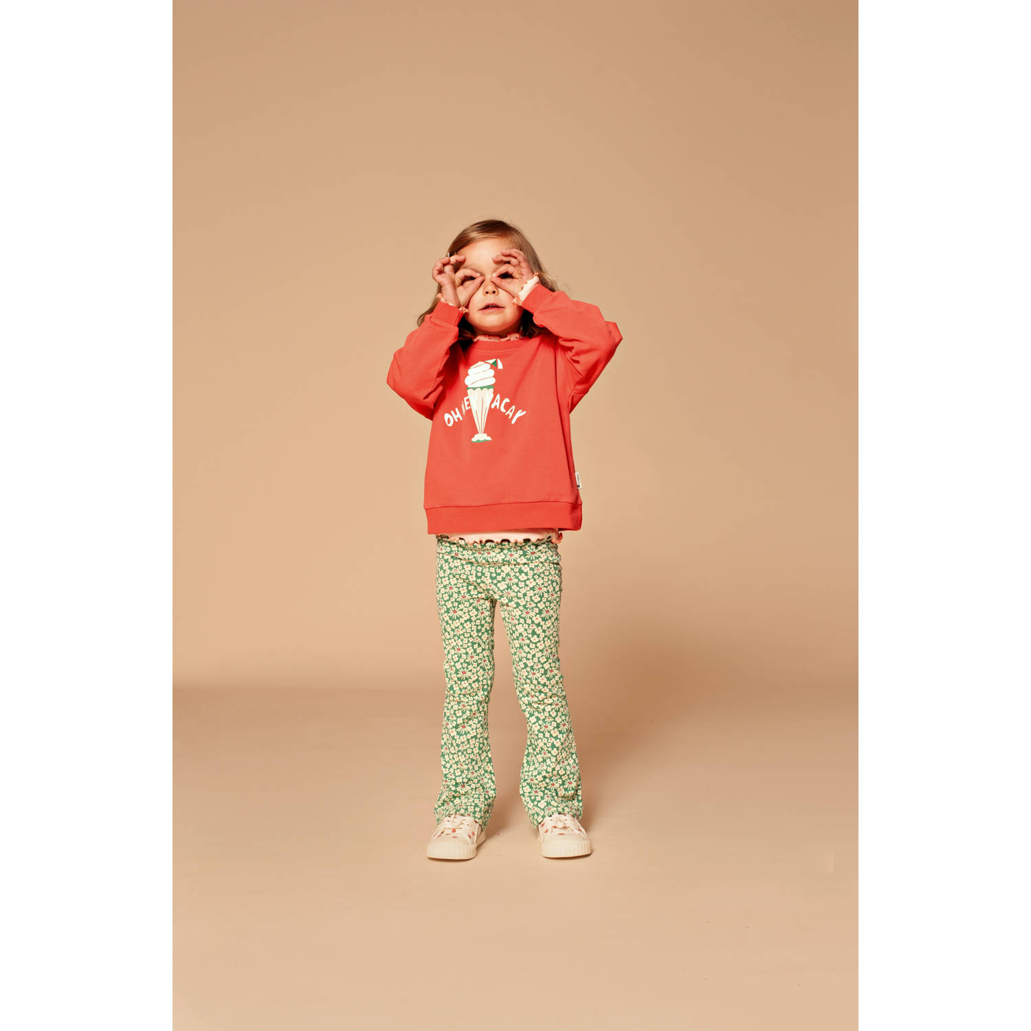 Stains&Stories flared legging groen
