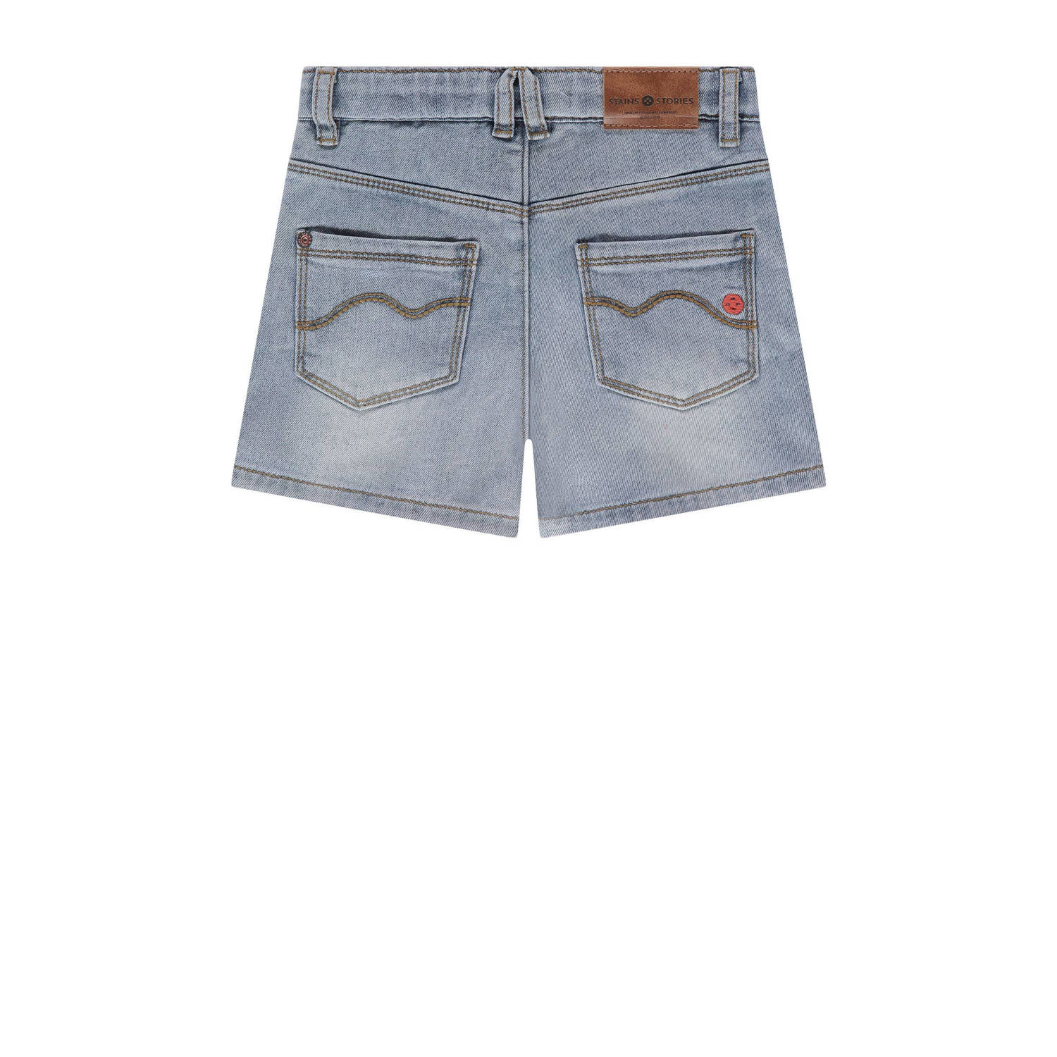Stains&Stories denim short blauw