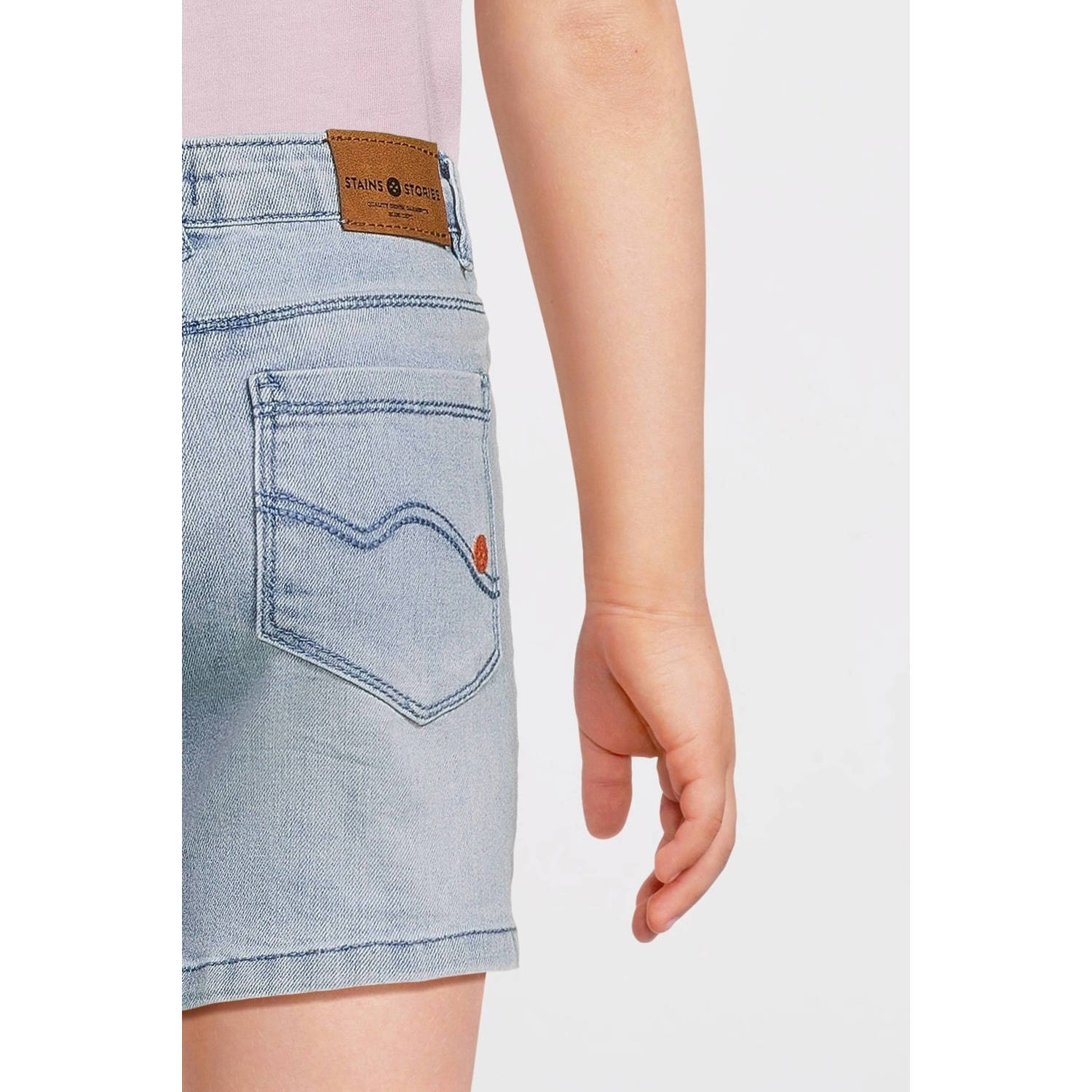 Stains&Stories denim short blauw
