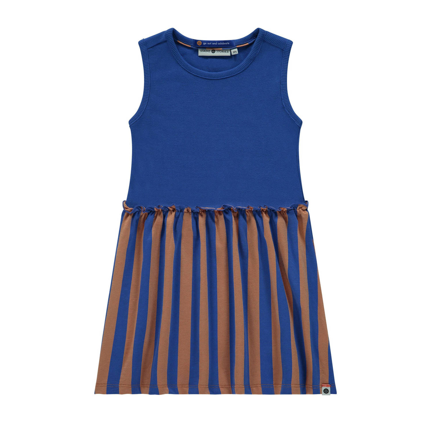Stains&Stories korte jurk blauw