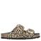 Scholl Noelle leren slippers met panterprint beige/zwart
