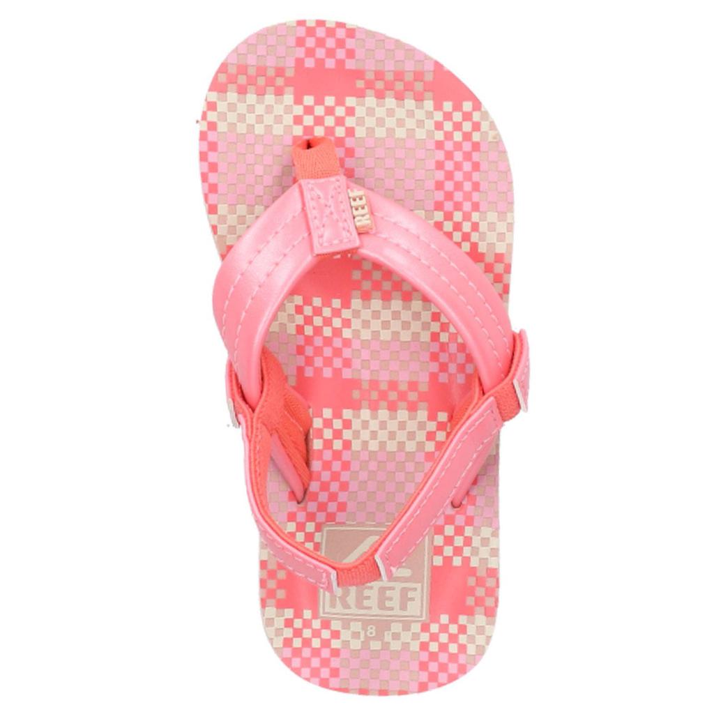 Roze meisjes Reef Little Ahi teenslippers met hielbandje van rubber