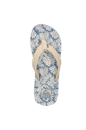 Kids Ahi teenslippers ecru/blauw