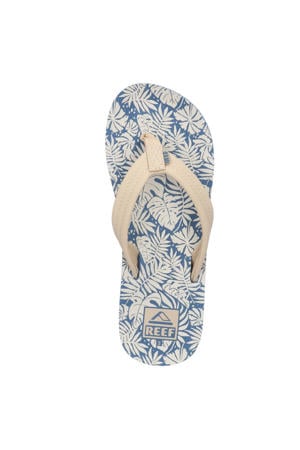 Kids Ahi teenslippers ecru/blauw