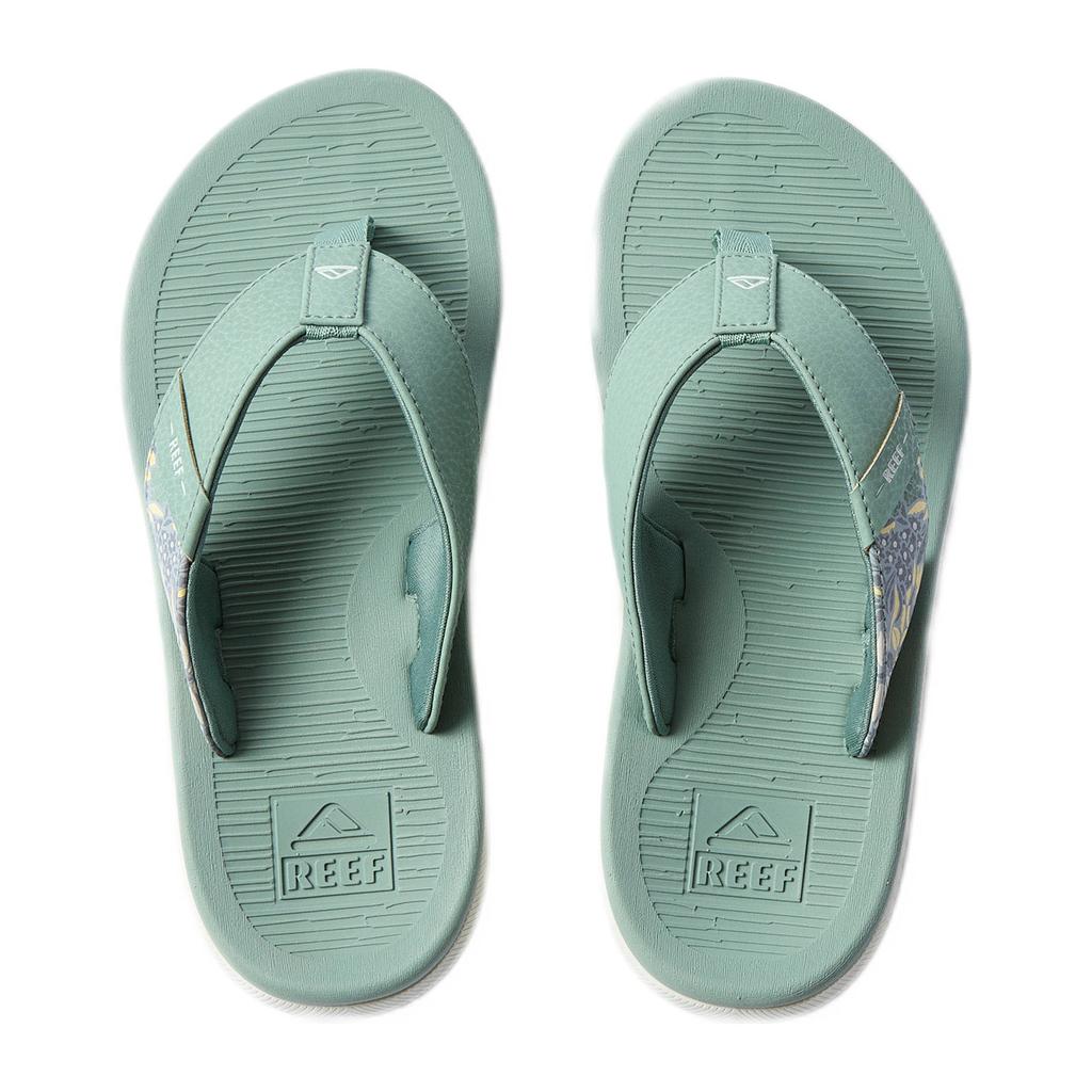 Mintgroene meisjes Reef Santa Ana teenslippers van imitatieleer