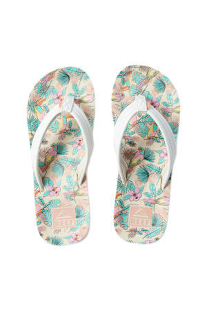 Kids Ahi  teenslippers wit/pastel