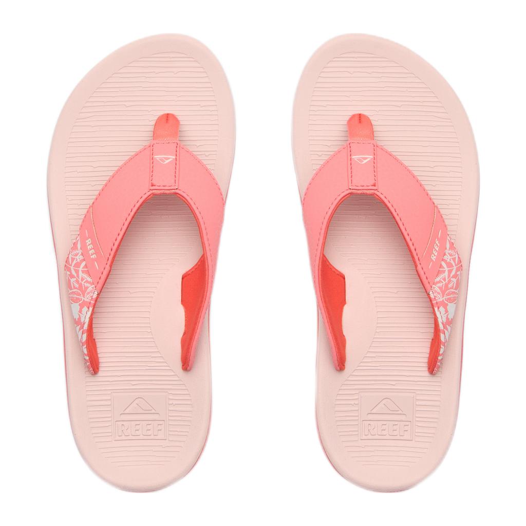 Koraalrode meisjes Reef Santa Ana teenslippers van imitatieleer