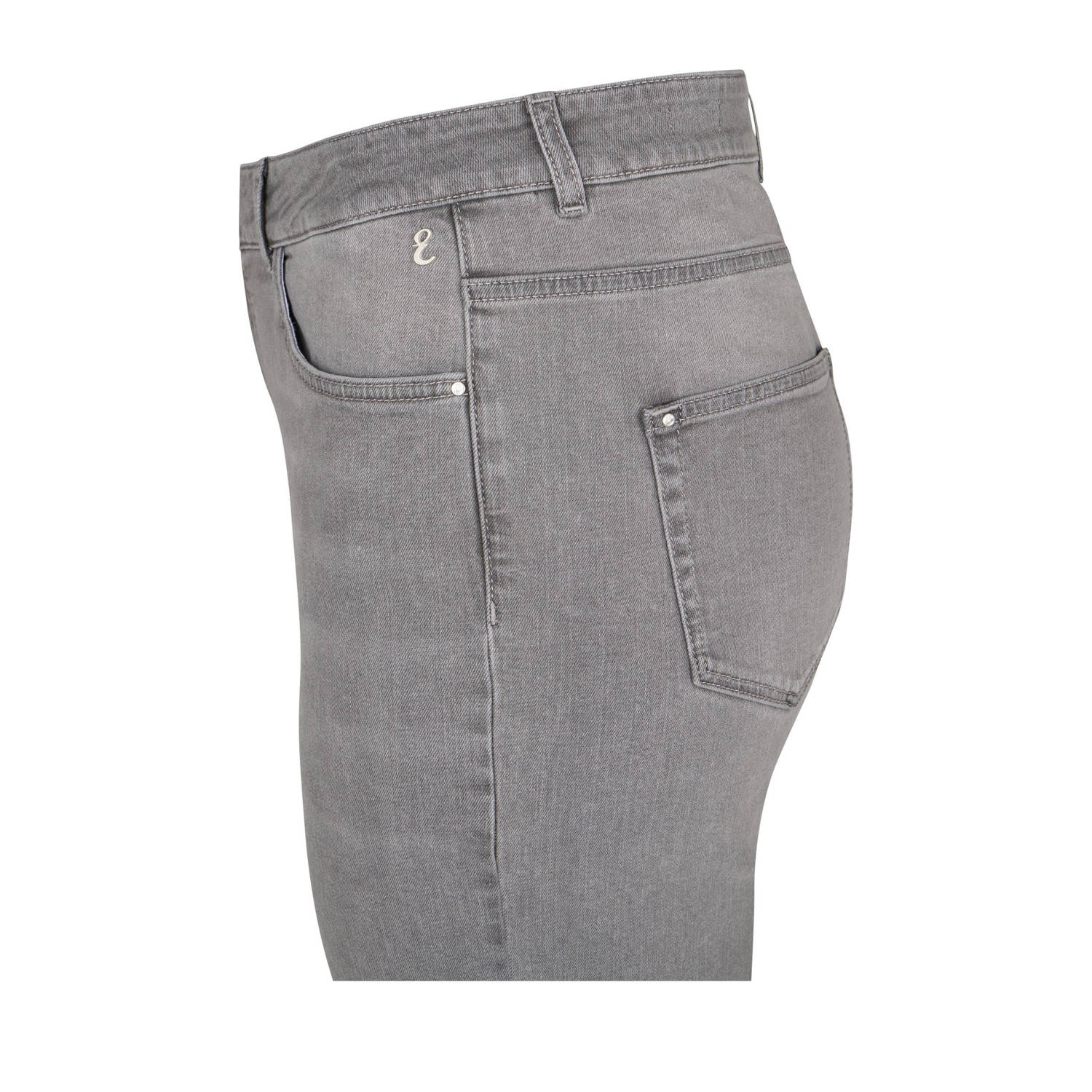 Miss Etam Plus high waist flared jeans grey denim